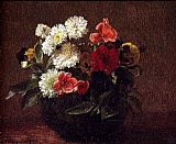 Flowers In A Clay Pot by Henri Fantin-Latour
